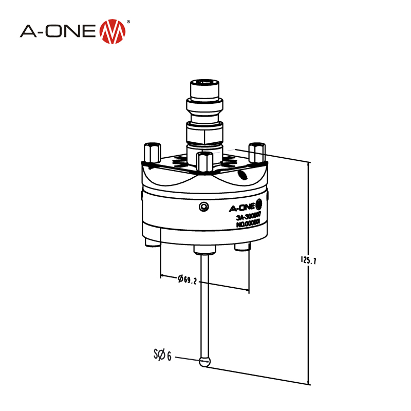 Sensor mit Ball Dø6 3a-300007