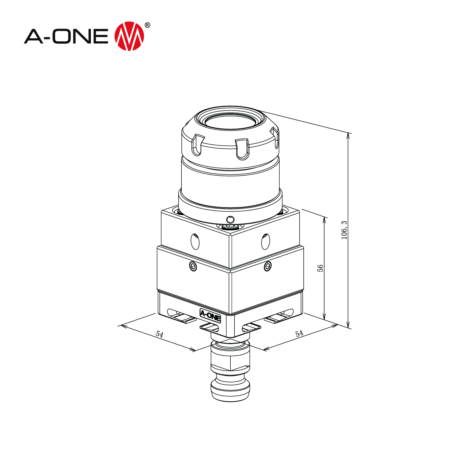 R-Typ verstellbares ER32-Spannzangenfutter 3A-300129 