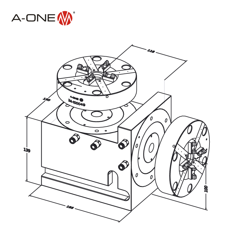  Quadratblock für Power Auto Chuck 3A-100069