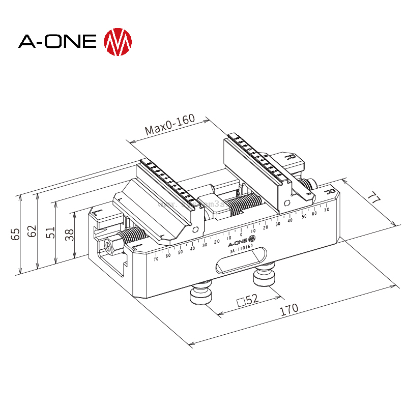 Selbst zentrierender Vise 3A-110160